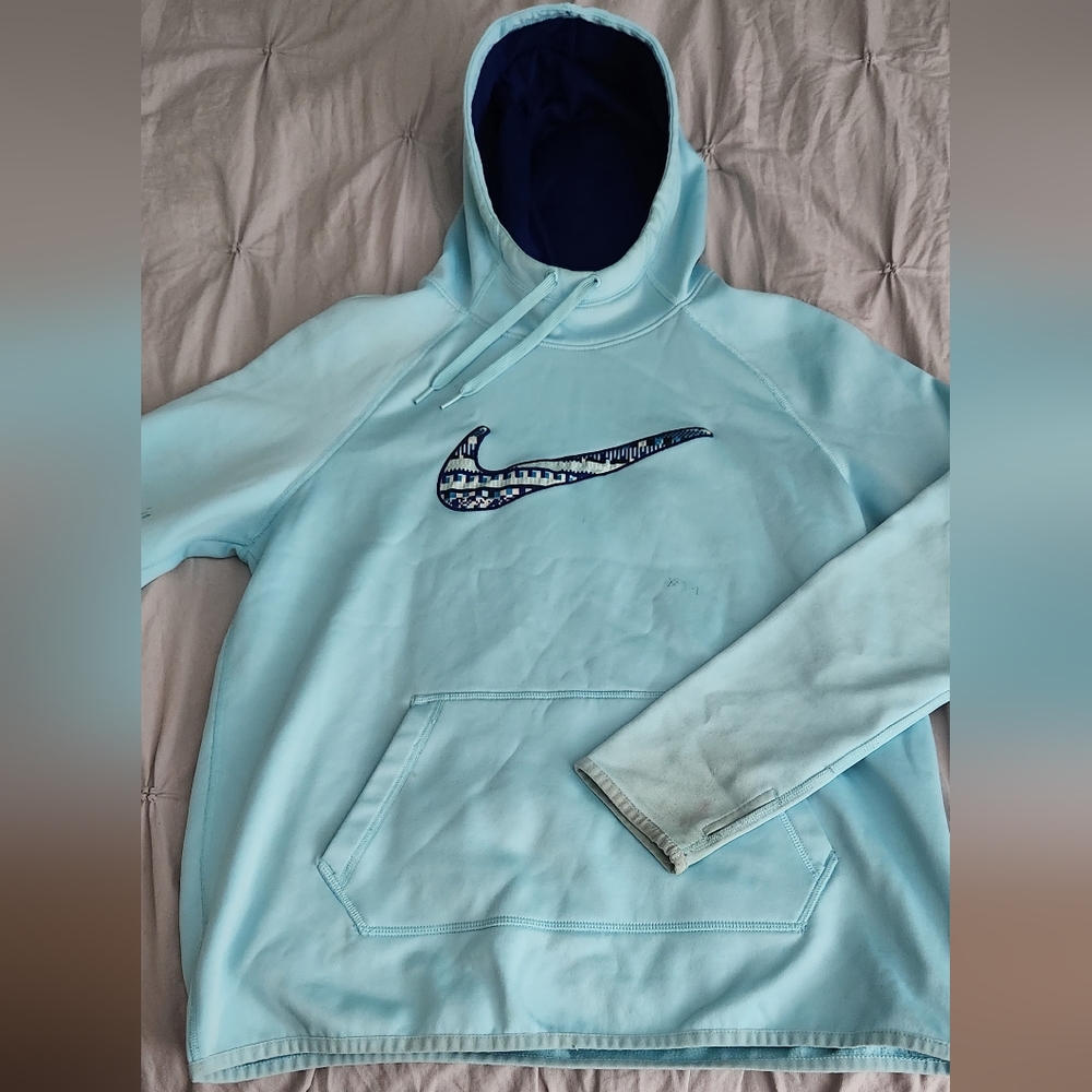 Nike light blue hoodie